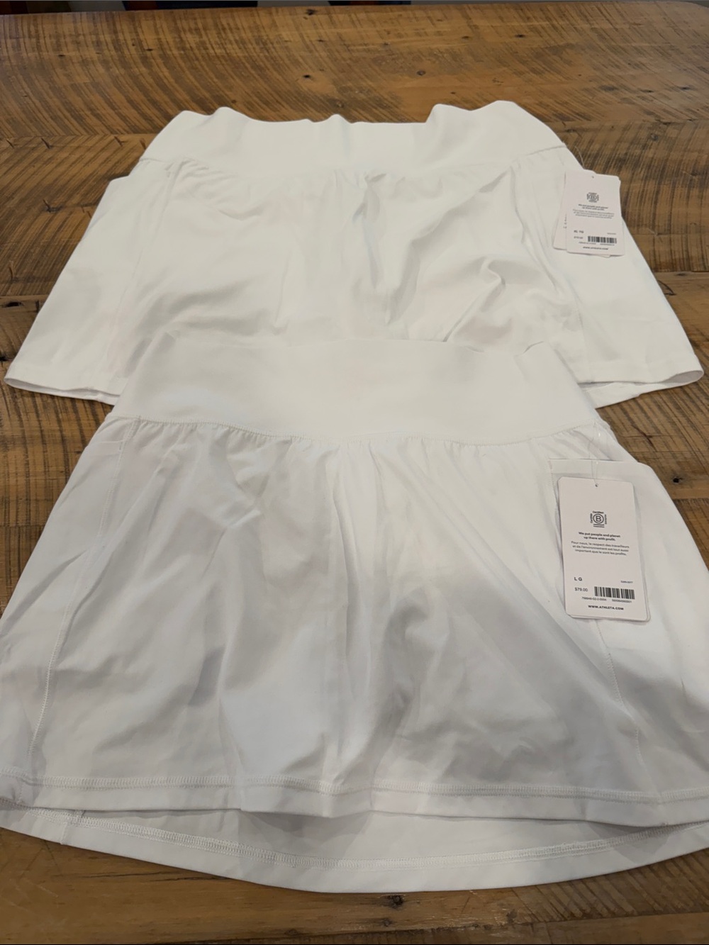 Athleta White Salutation Stash 14.5” Pocket Skort